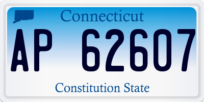 CT license plate AP62607