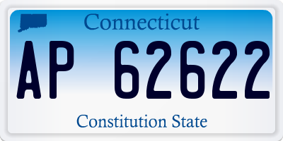 CT license plate AP62622