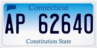 CT license plate AP62640