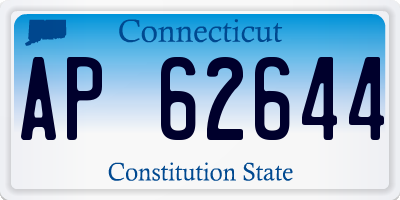 CT license plate AP62644
