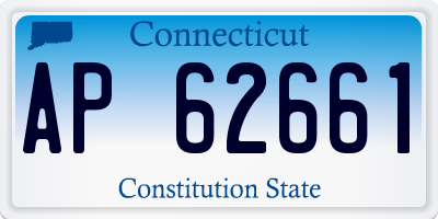 CT license plate AP62661