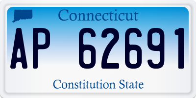 CT license plate AP62691