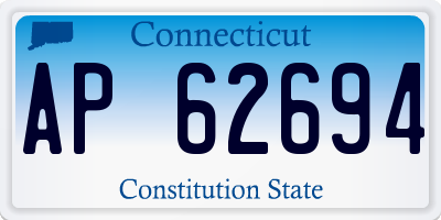 CT license plate AP62694