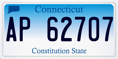 CT license plate AP62707