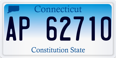 CT license plate AP62710