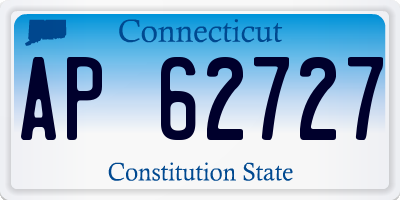 CT license plate AP62727