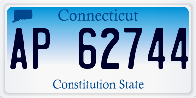 CT license plate AP62744