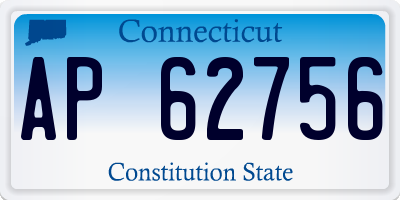 CT license plate AP62756