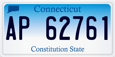 CT license plate AP62761