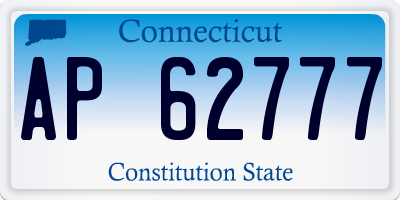 CT license plate AP62777