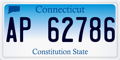CT license plate AP62786