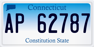 CT license plate AP62787