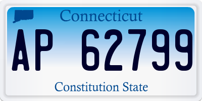 CT license plate AP62799