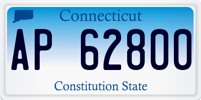 CT license plate AP62800