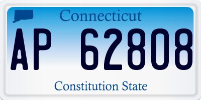 CT license plate AP62808