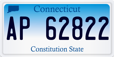 CT license plate AP62822