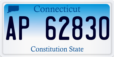 CT license plate AP62830