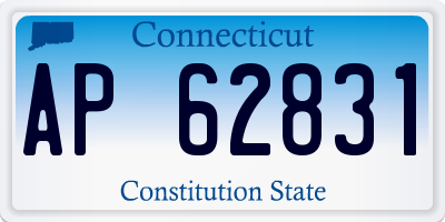CT license plate AP62831