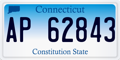 CT license plate AP62843