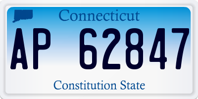 CT license plate AP62847