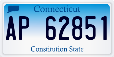 CT license plate AP62851