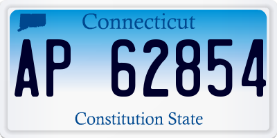 CT license plate AP62854
