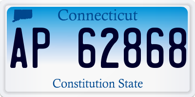 CT license plate AP62868