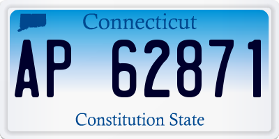 CT license plate AP62871