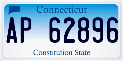 CT license plate AP62896