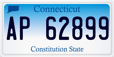 CT license plate AP62899