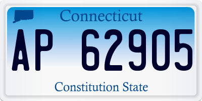 CT license plate AP62905