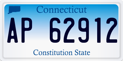 CT license plate AP62912