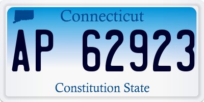 CT license plate AP62923
