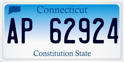 CT license plate AP62924