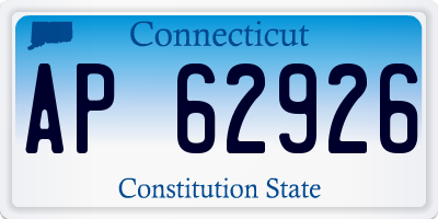 CT license plate AP62926
