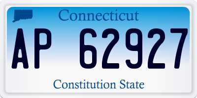 CT license plate AP62927