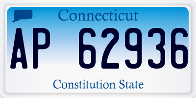 CT license plate AP62936