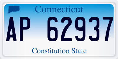 CT license plate AP62937