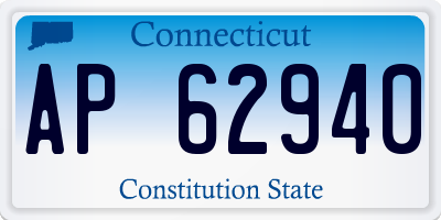 CT license plate AP62940