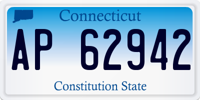 CT license plate AP62942