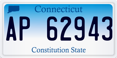 CT license plate AP62943