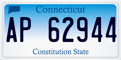 CT license plate AP62944