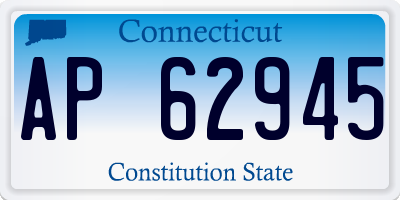 CT license plate AP62945