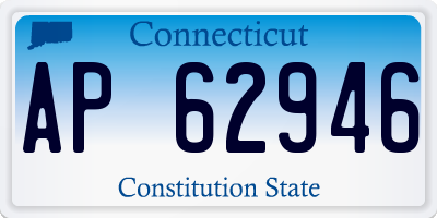 CT license plate AP62946