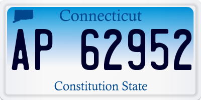 CT license plate AP62952