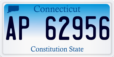 CT license plate AP62956