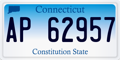 CT license plate AP62957