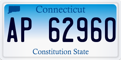 CT license plate AP62960