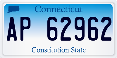 CT license plate AP62962