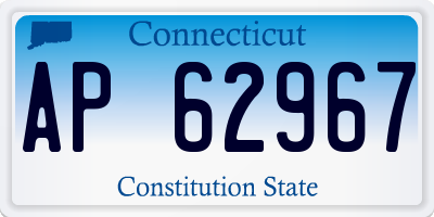 CT license plate AP62967